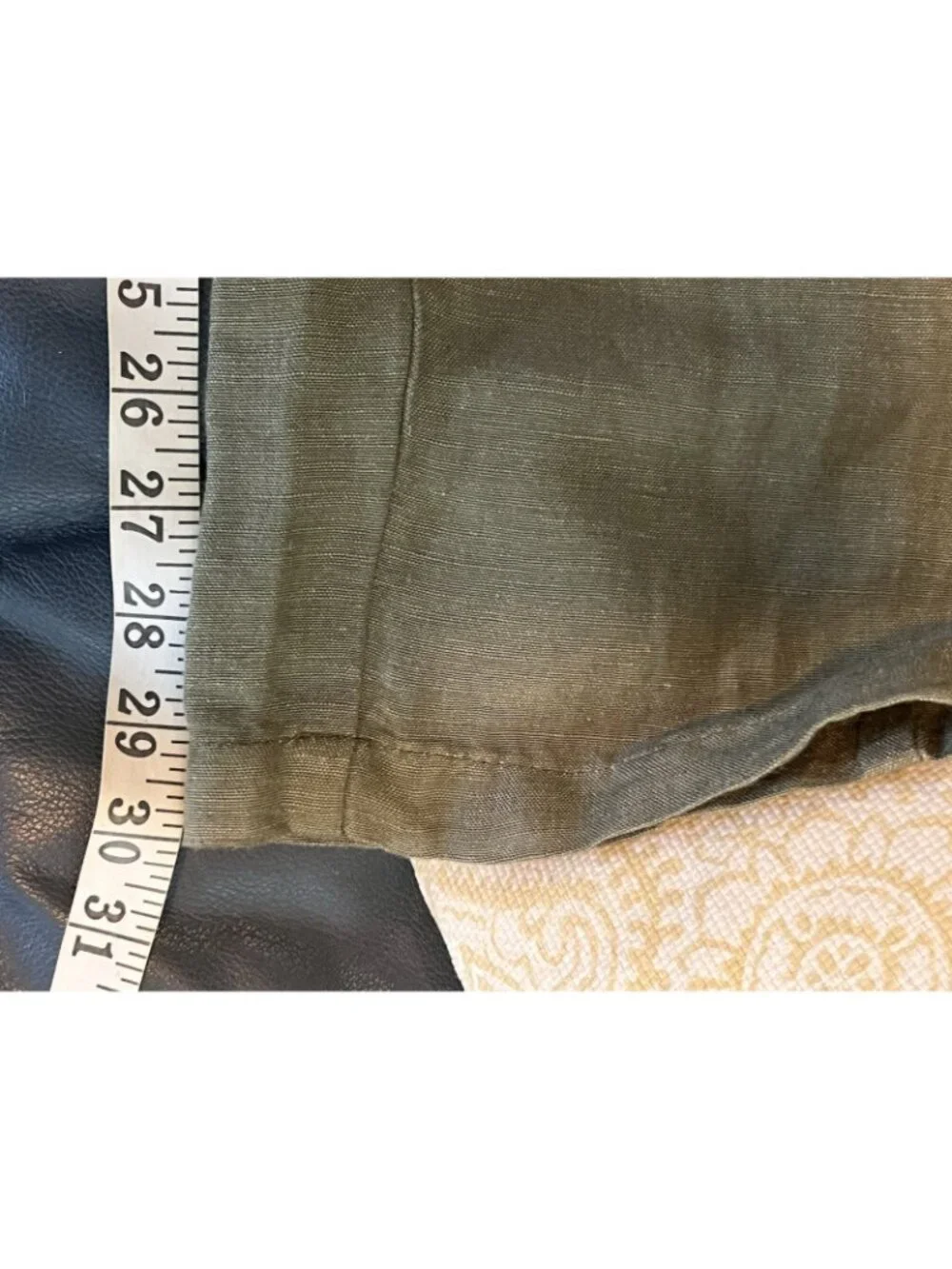 Magaschoni Man Linen Blend Pull On Pants Khaki sz 33